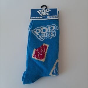 Odd Sox Pop Tarts Crew Socks Fits Men's Shoe Size  6-12 Blue Novelty Casual